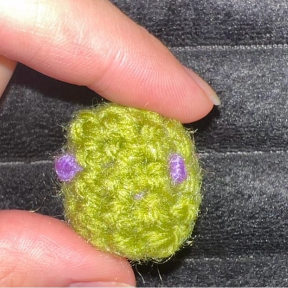 Handmade Green and Purple Crochet nug